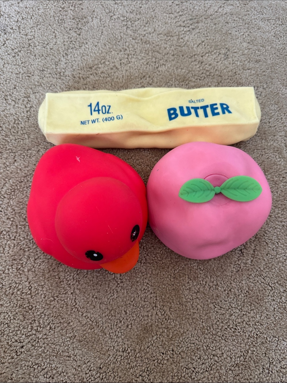 AUTHENTIC JUMBO SQUEEZY- FESTIVE DUCK-PEACH-BUTTER-NO AIR